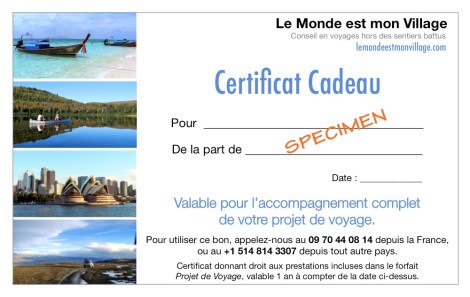 certificat cadeau